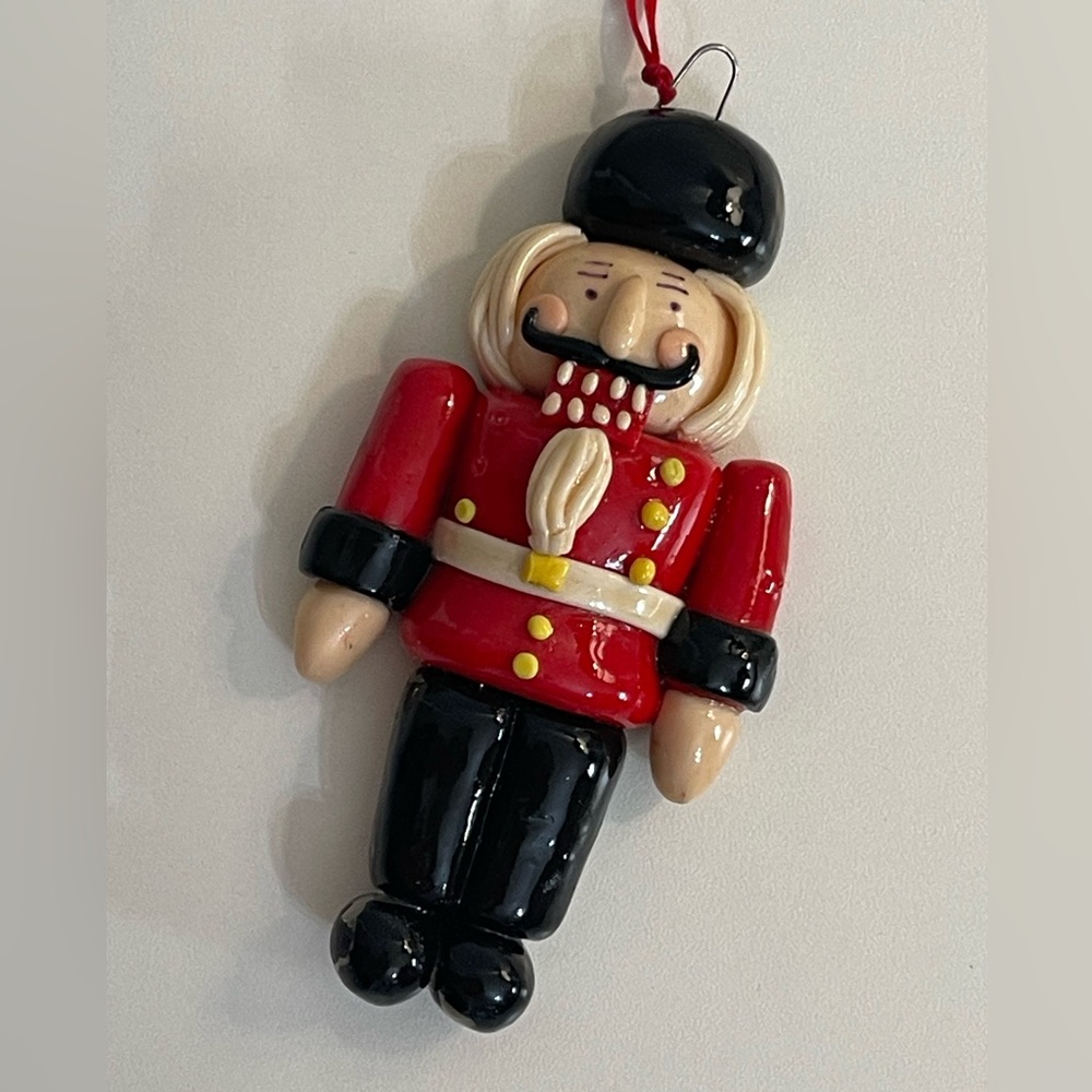 Vintage Clay Nutcracker Necklace or Ornament